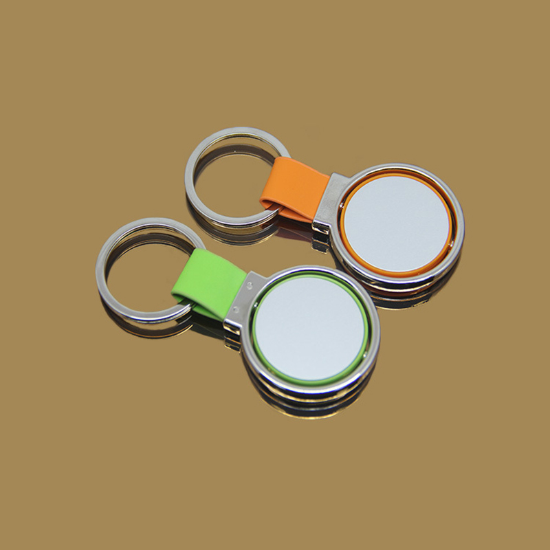 Creative Key Chain with Rotatable Metal Tag 8