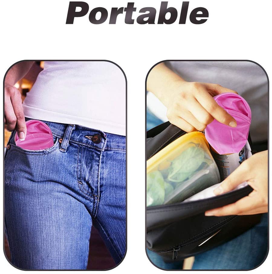 Foldable Flying Discwith Bag Folding Pocket Toy 4