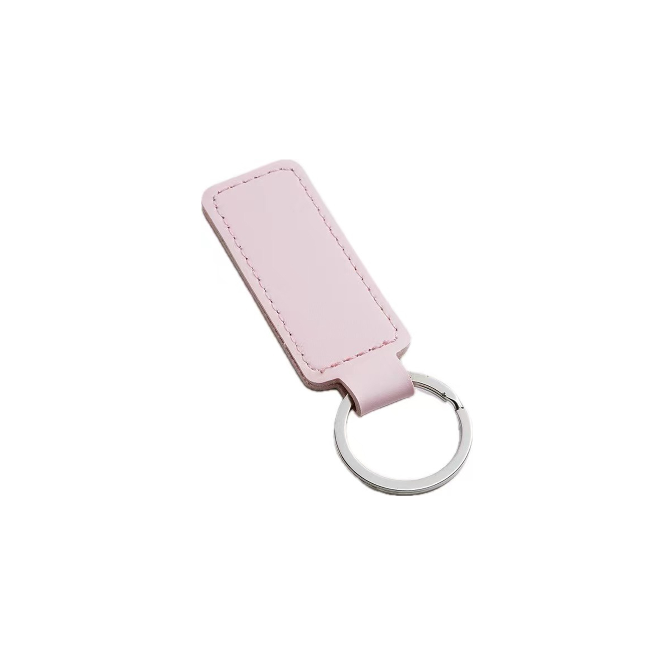 Vegan Leather Rectangle Shaped Keychain 11