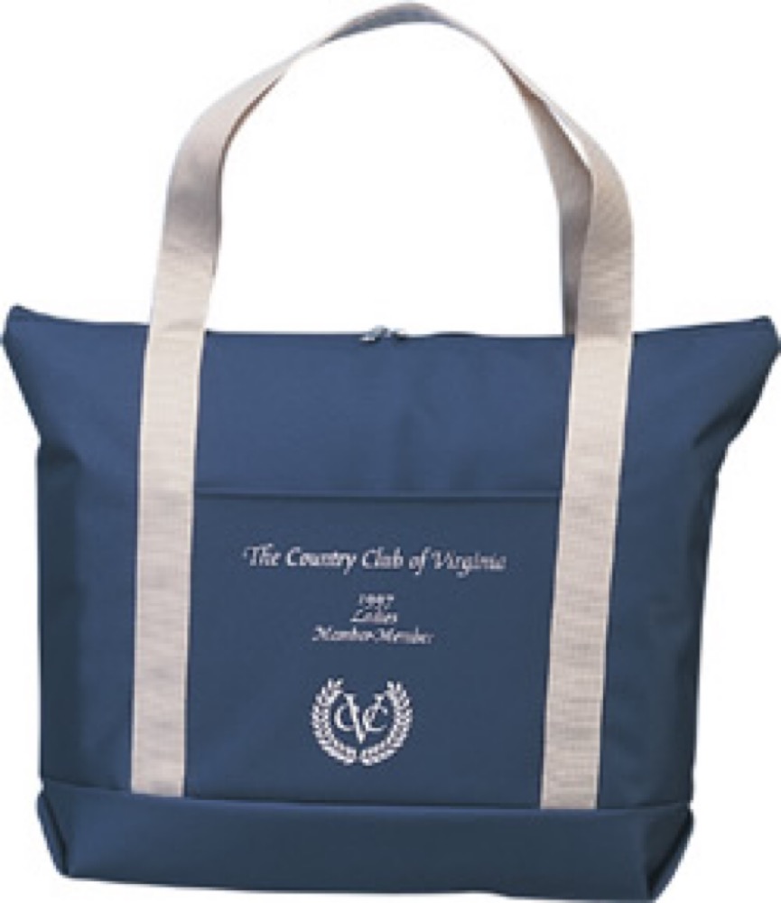 600 Denier Polyester Country Club Zip-Top Tote Bag 1