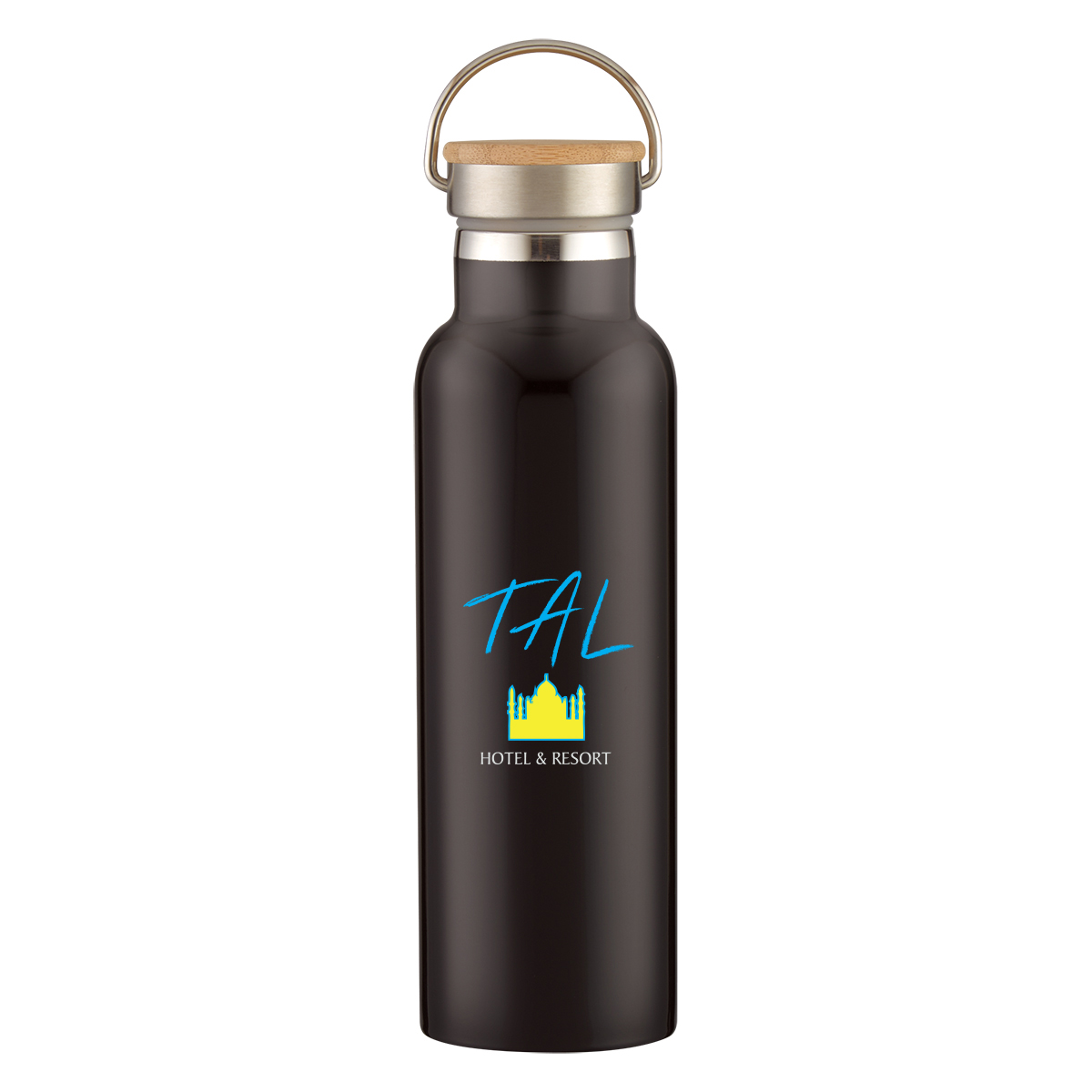 21 Oz. Tipton Recycled Stainless Steel Bottle With Bamboo Lid, custom water bottle with logo imprint 28