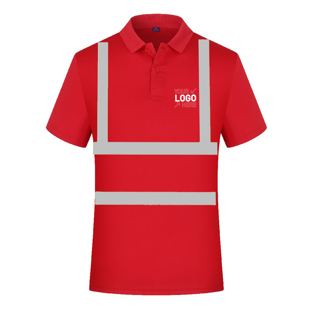 High Visibility Reflective Construction Safety Polo T Shirt 2
