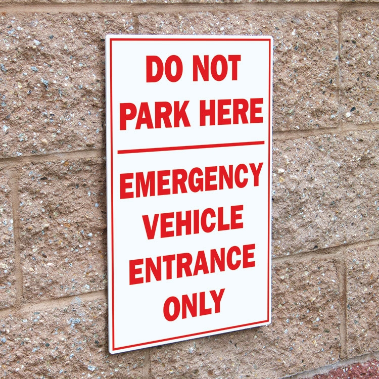 Emergency Vehicles Only Sign 12 x 18