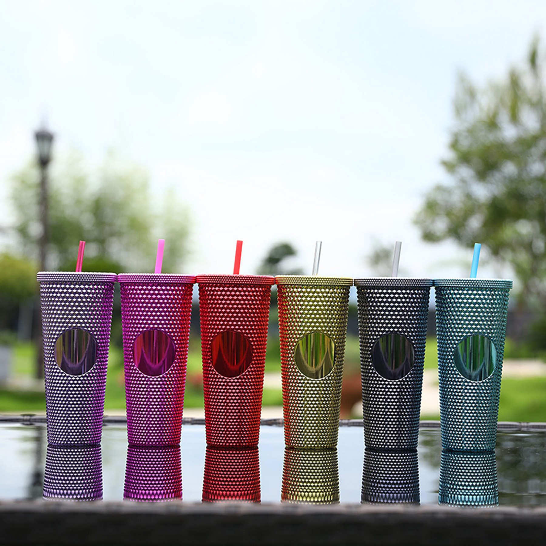 24Oz Reusable Double Wall Matte Iced Coffee Cup 5