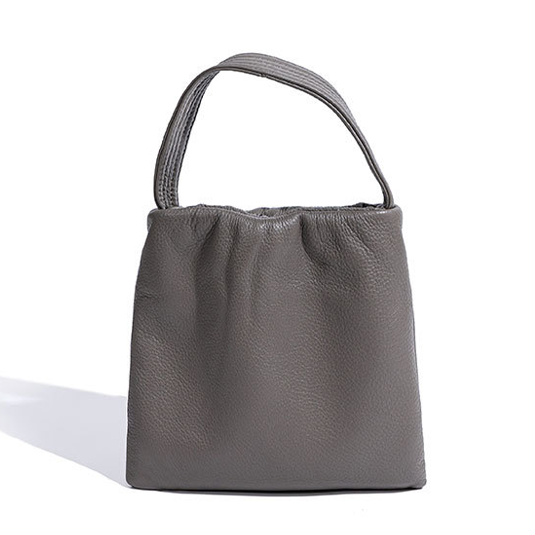 Genuine Leather Simple premium pleated tote bag 3