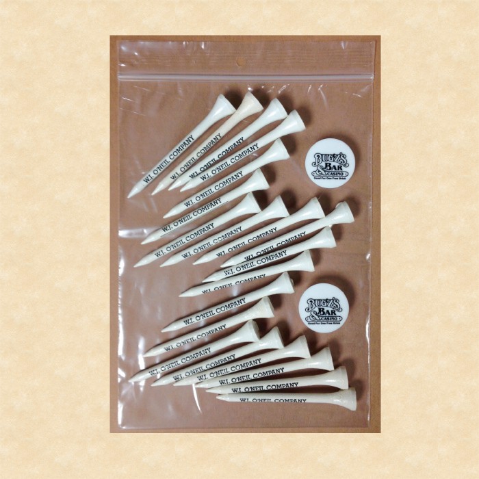 Golf Combo Pack in Resealable Bag w/ Twenty 3 1/4" Tees & 2 Markers 1