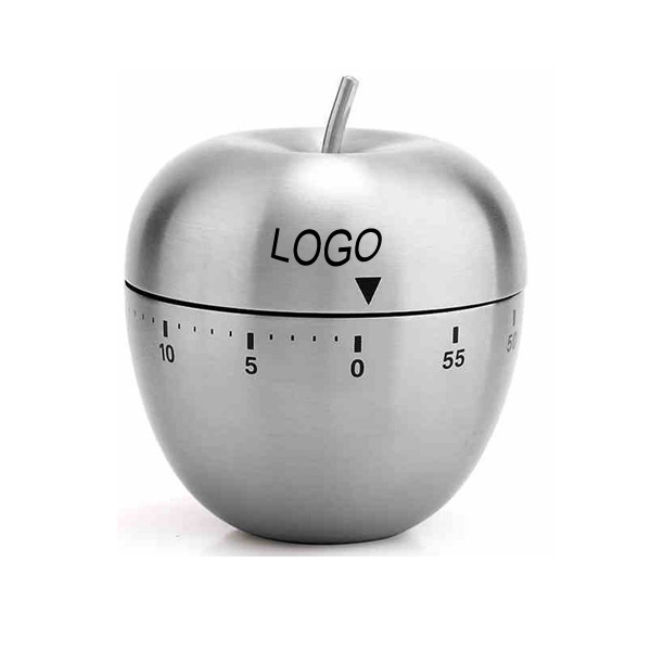 Stainless Steel Mechanical Apple Kitchen Timer 2