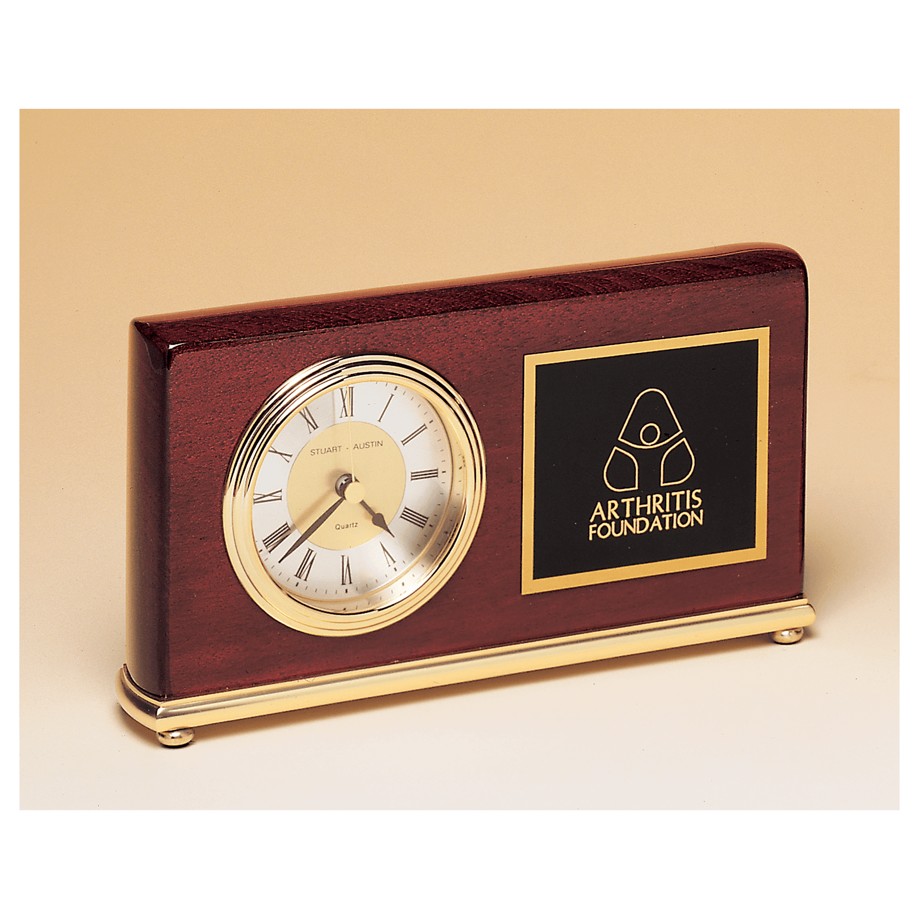 Lacquer Finished Desk Clock, 4" x 7" 2
