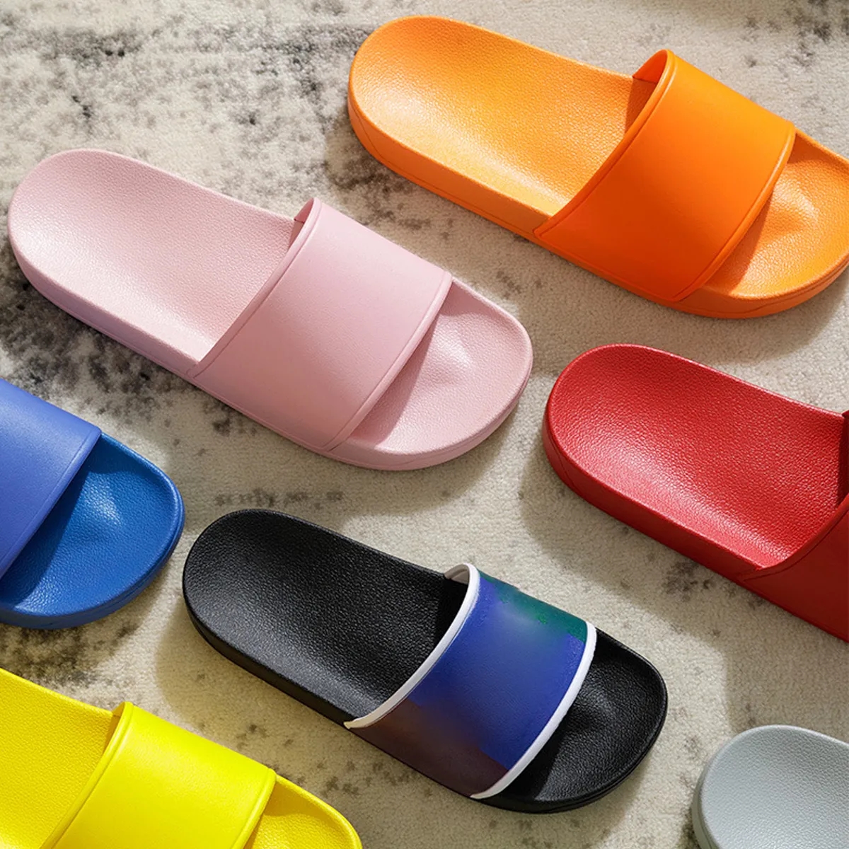 Slide Sandals Open Toe Shower Slipper Non-Slip PVC Shoes 5