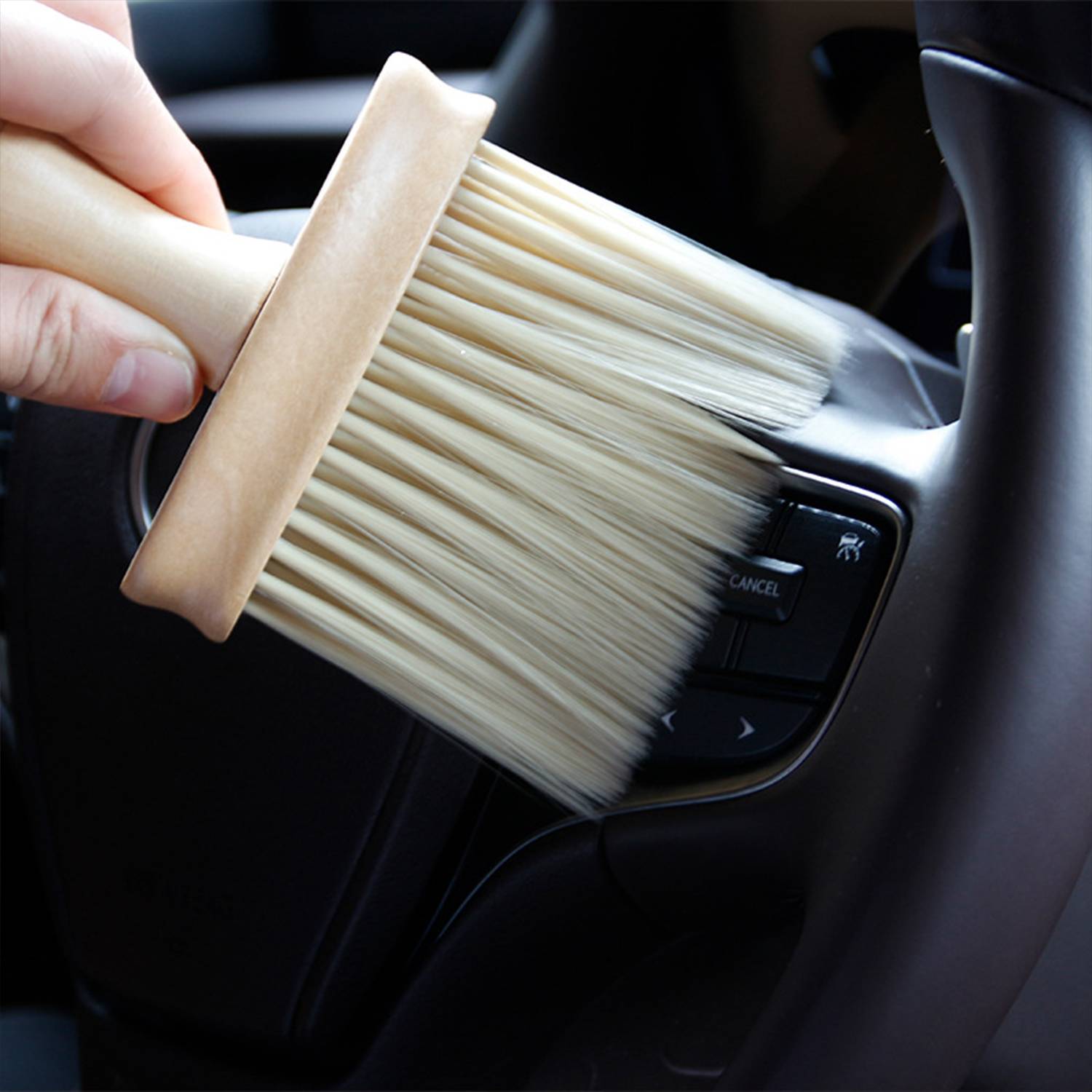 Wooden Car Air Vent Cleaning Brush 4