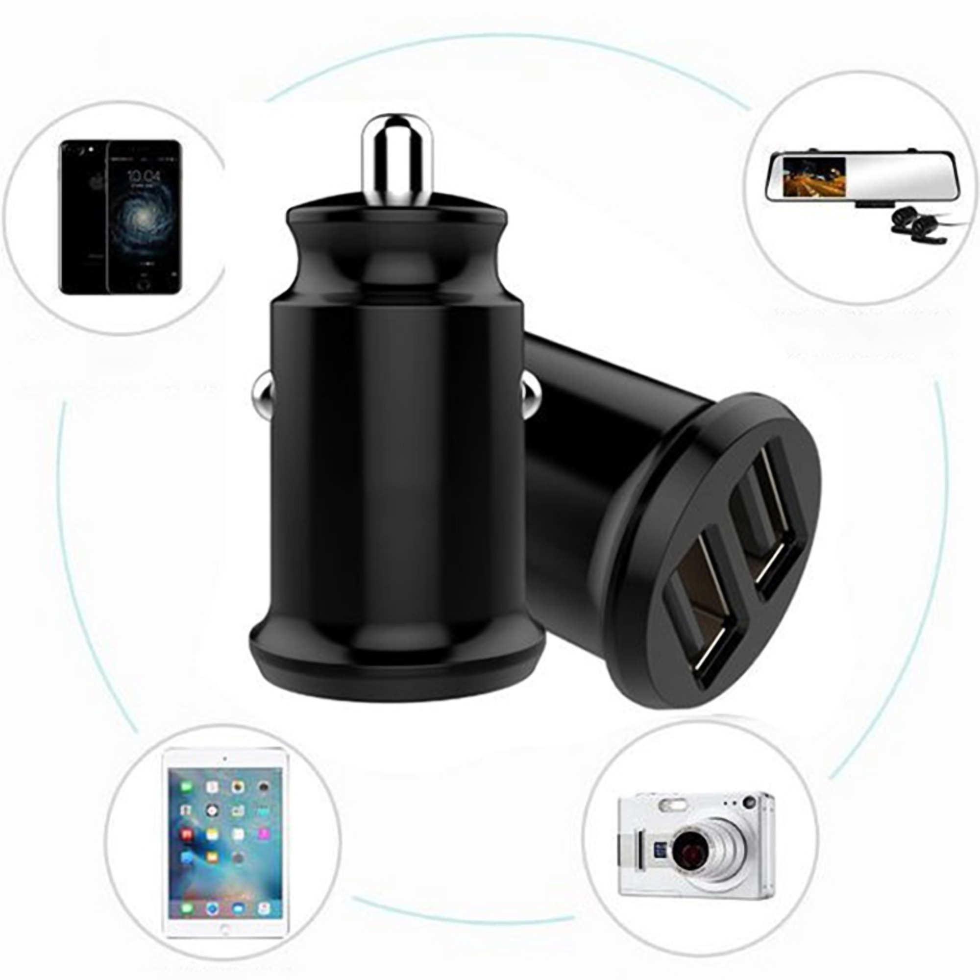 Fast Dual USB Car Charger w/Quick Charge 3