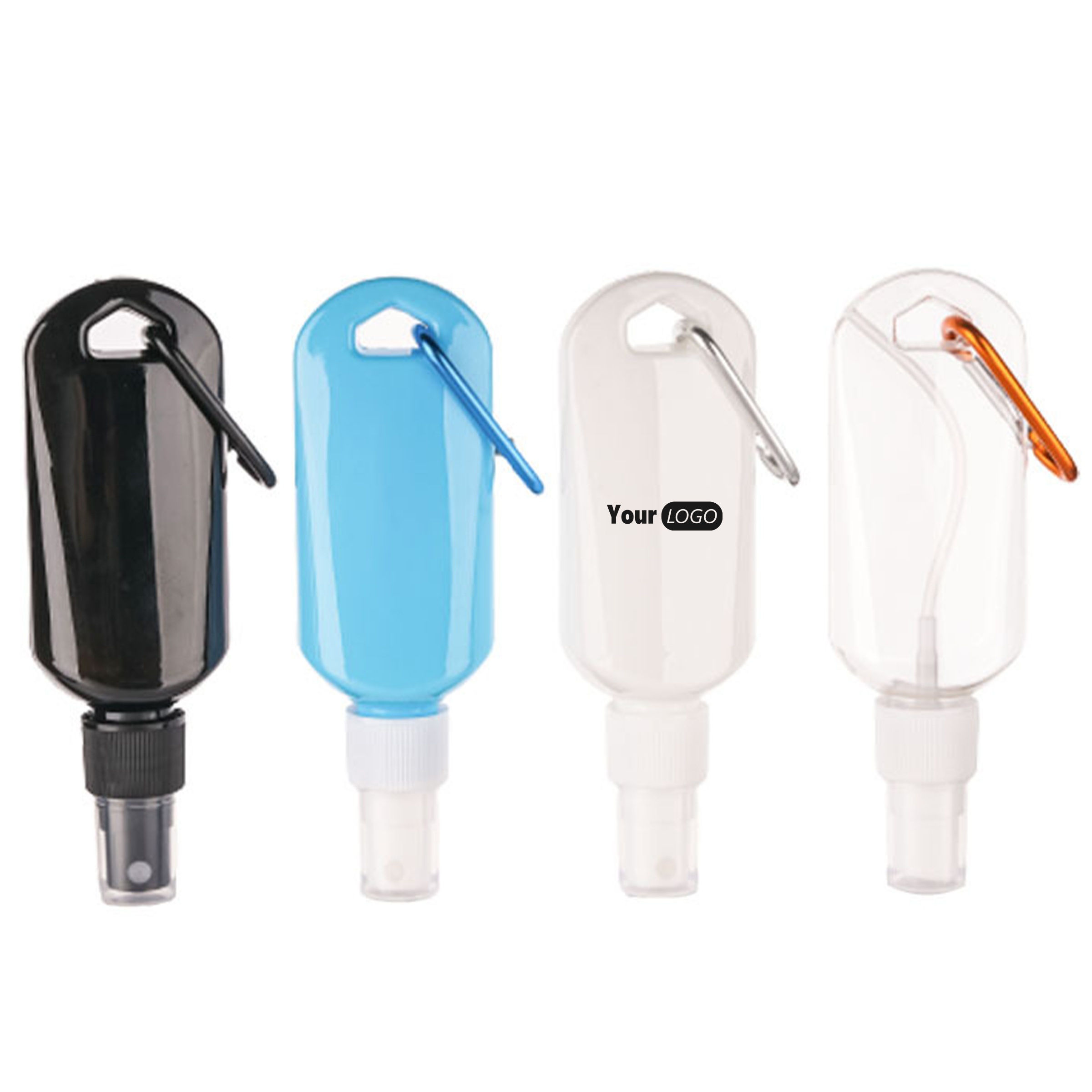 Plastic Hand Sanitizer With Clip - Portable 3