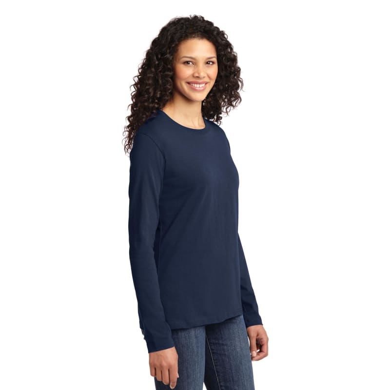 Port & Company Women's Long Sleeve Core Cotton Tee. 15