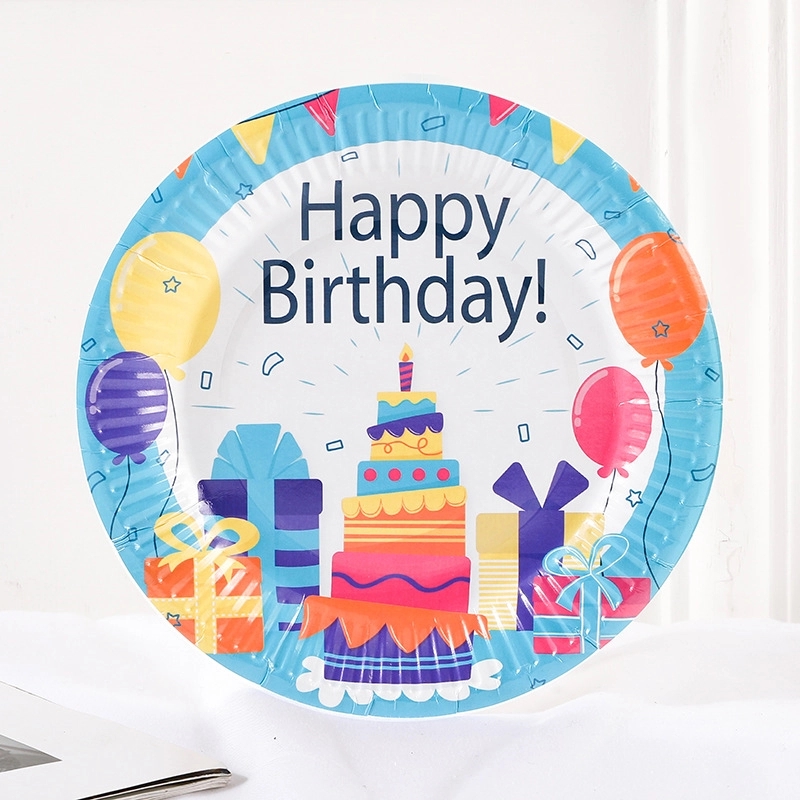 Custom 7" Disposable Party Picnic Salad Dessert Paper Plate 10