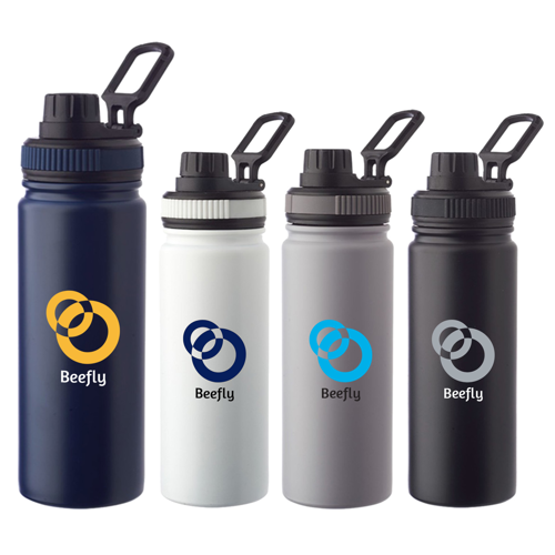 Stainless Steel Water Bottle with Handle - Single Wall, 23 5