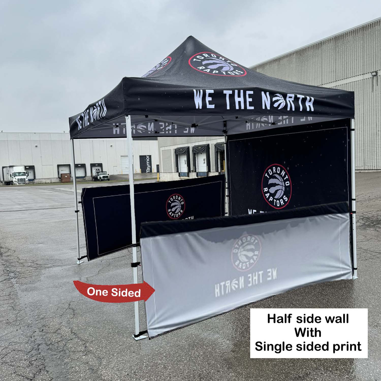 24 Hr Express Ship - Half Side Wall for 10x10 Tent Kit, Sublimated, Single Sided Print 5