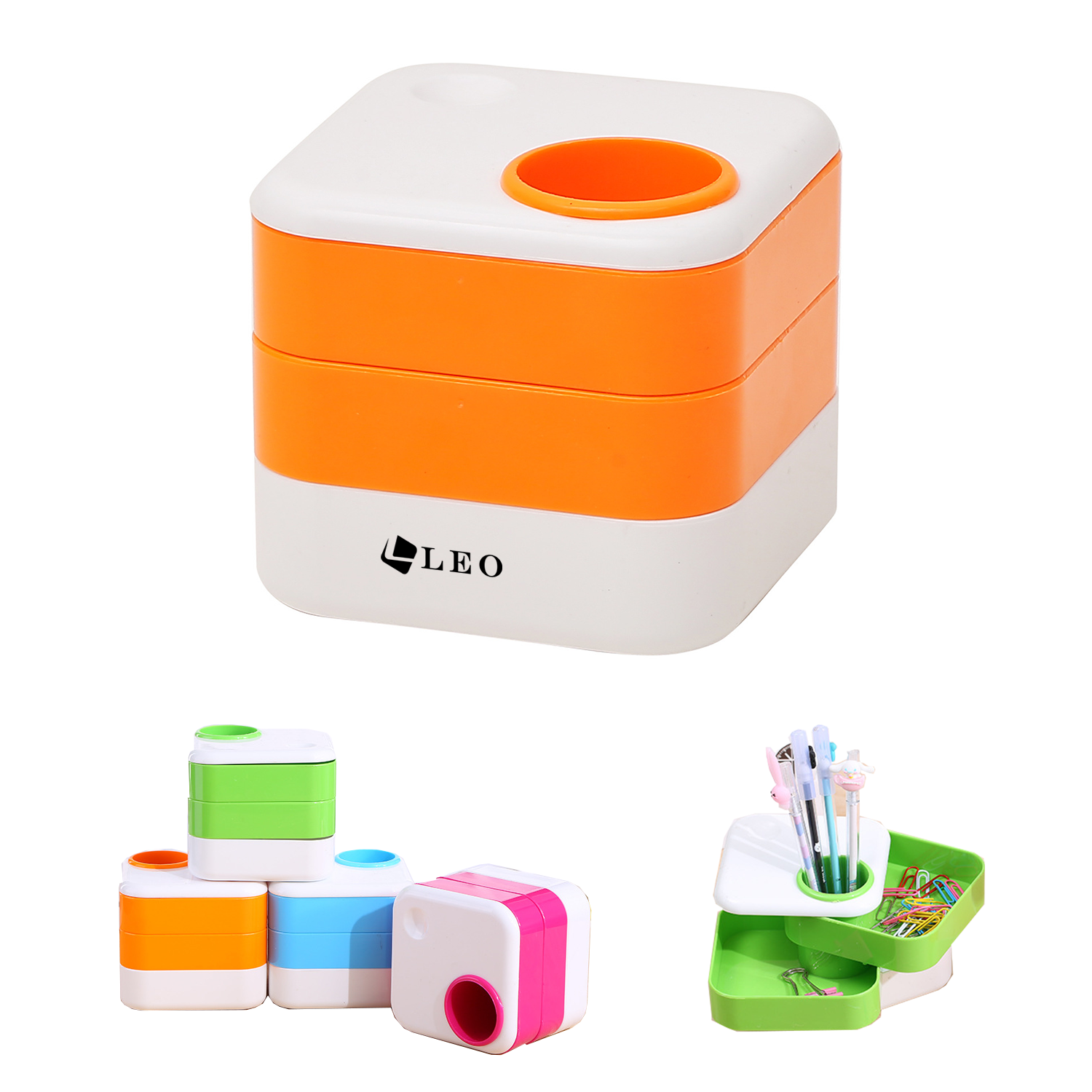 Multifunction Plastic Pen Holder 1