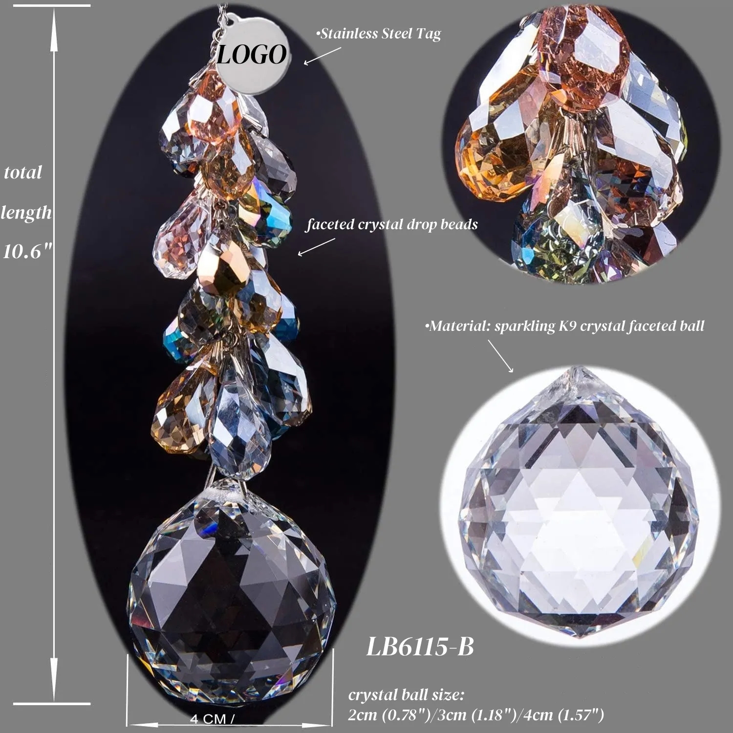 Hanging Crystal Ball Prism Suncatcher 5