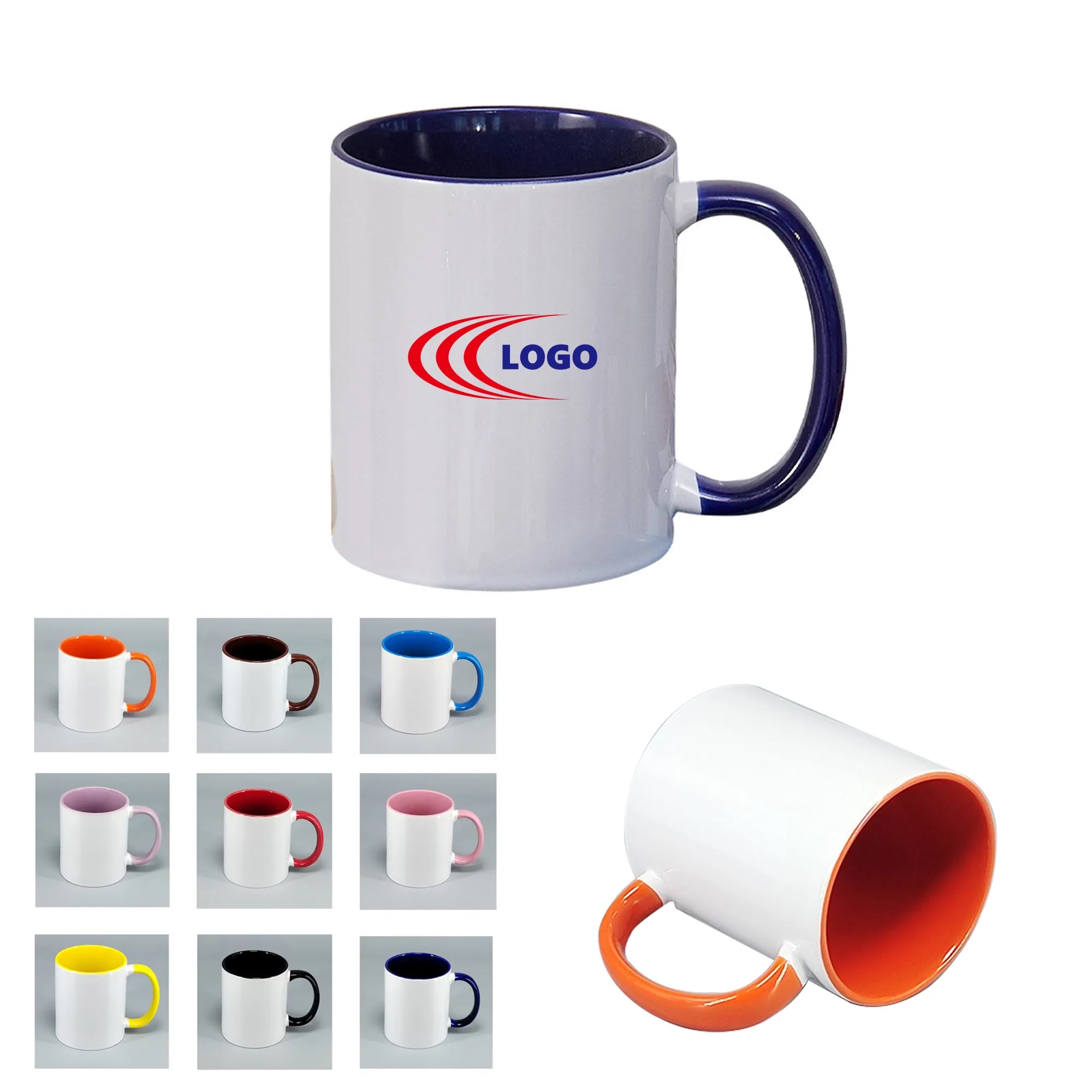 11 oz Two Tone Ceramic Mug MOQ 10pcs 2