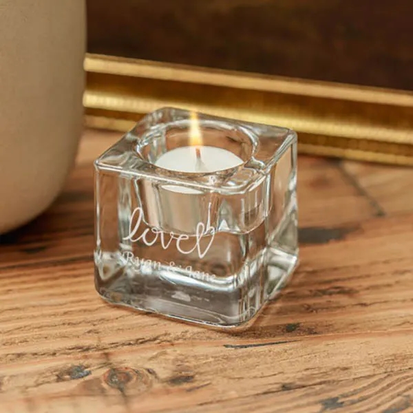 Crystal Ice Cube candle holder 3