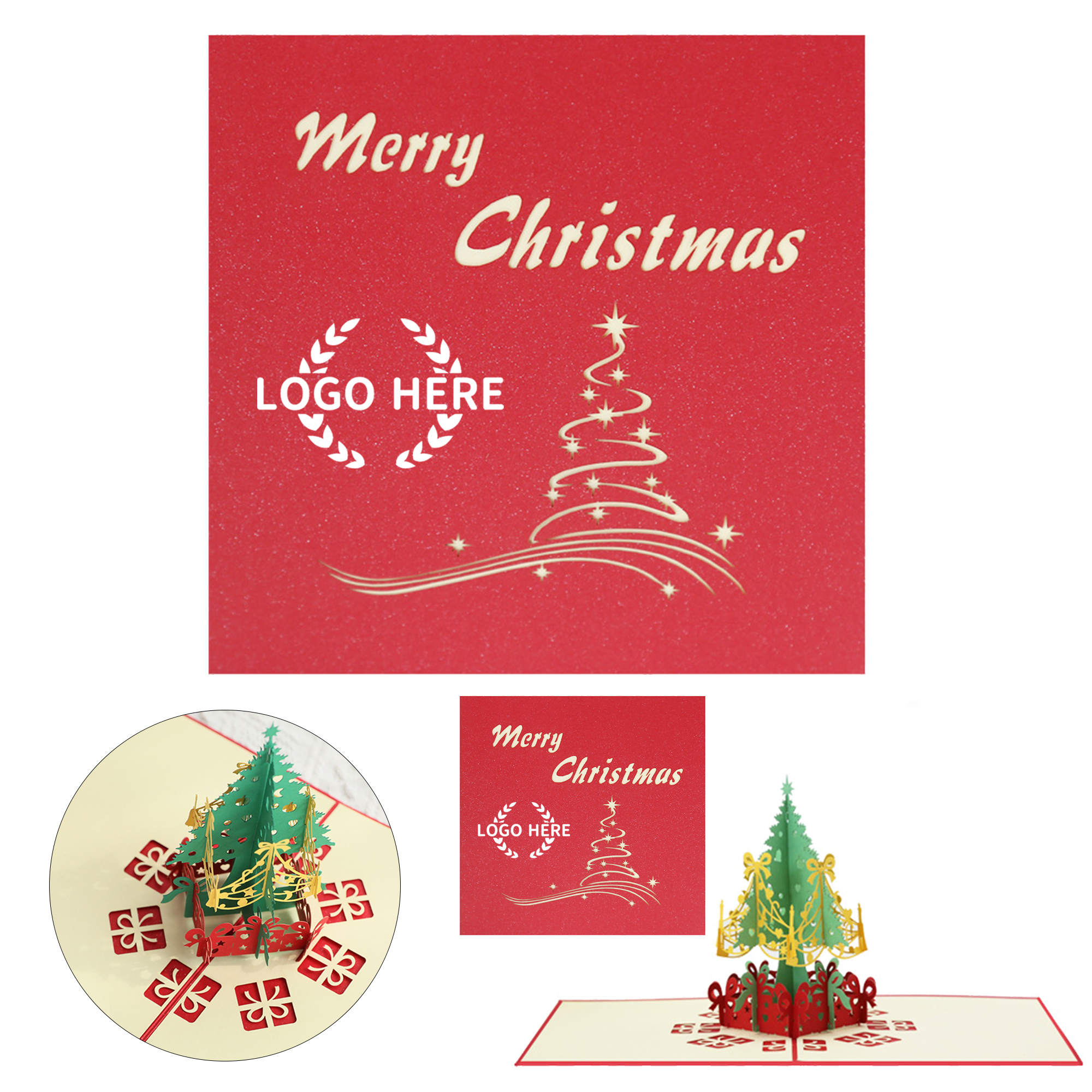 3D Christmas Tree Pop-Up Card 2