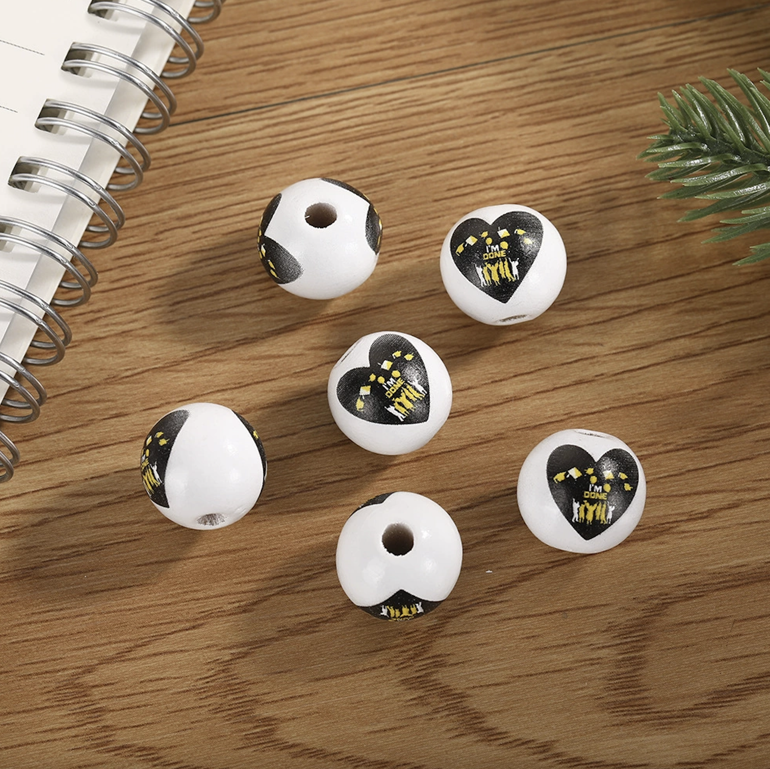 Custom 10mm Wooden Beads 5
