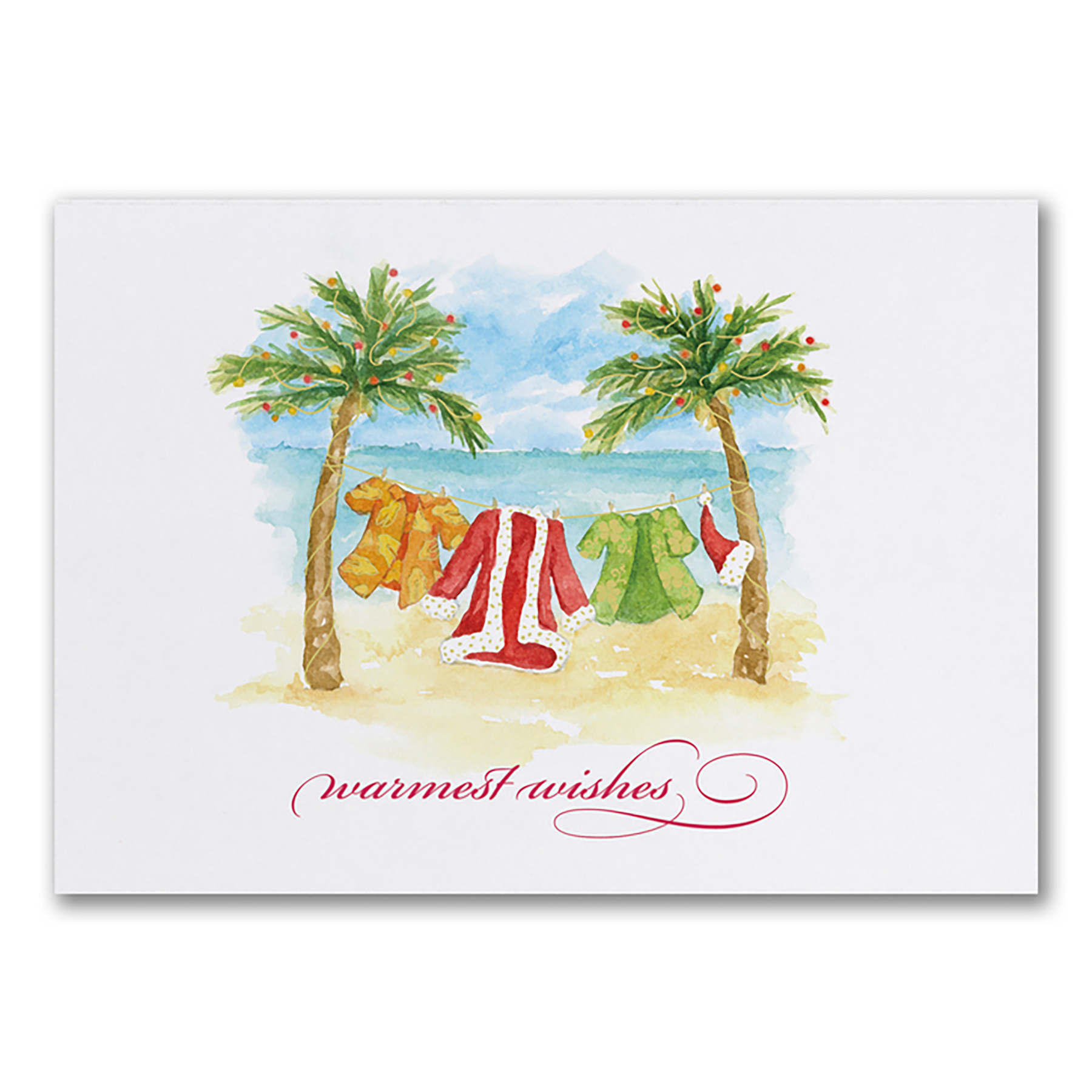 Warm Weather Clothes Economy Holiday Card 4