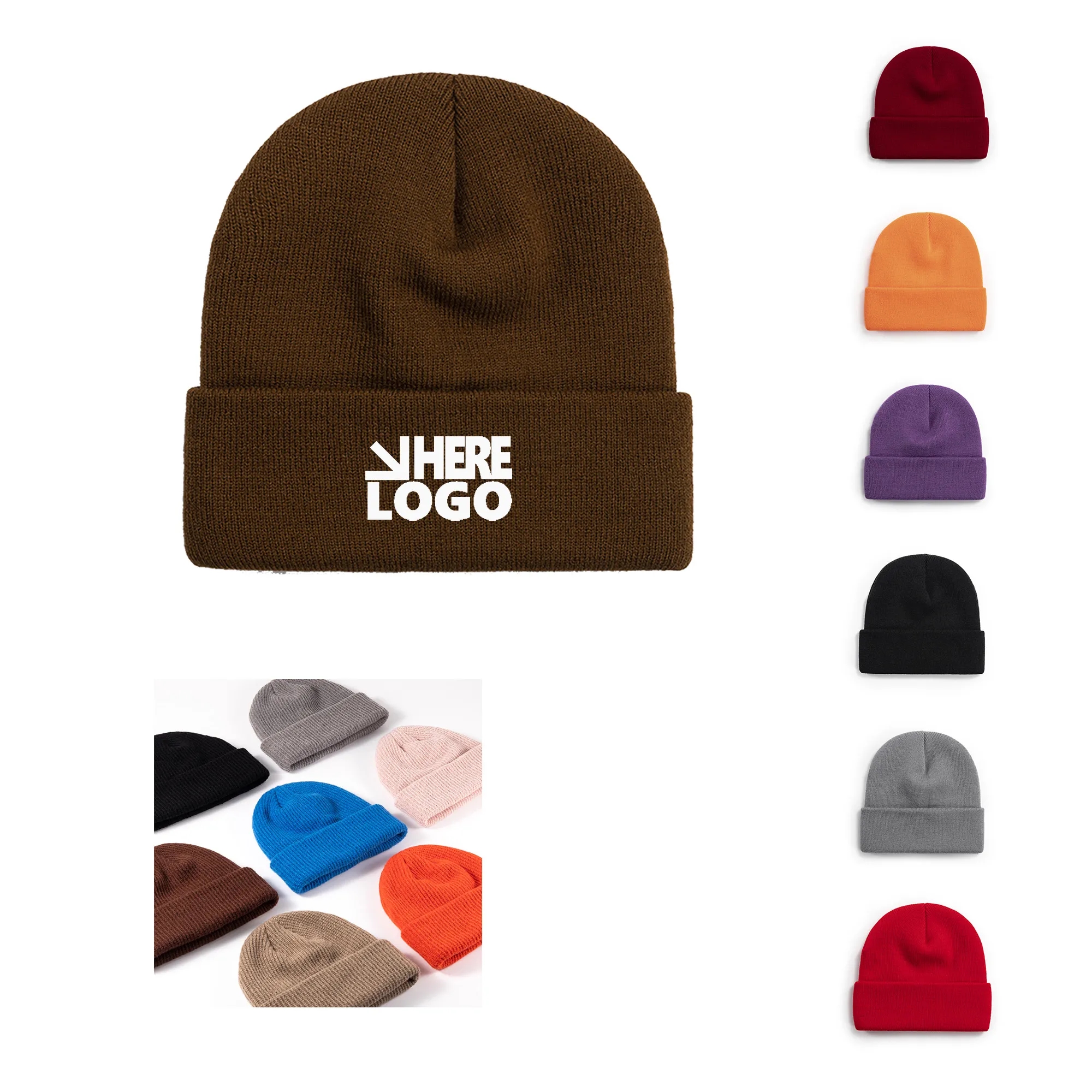 Roll Up Cuff Knit Beanie 6