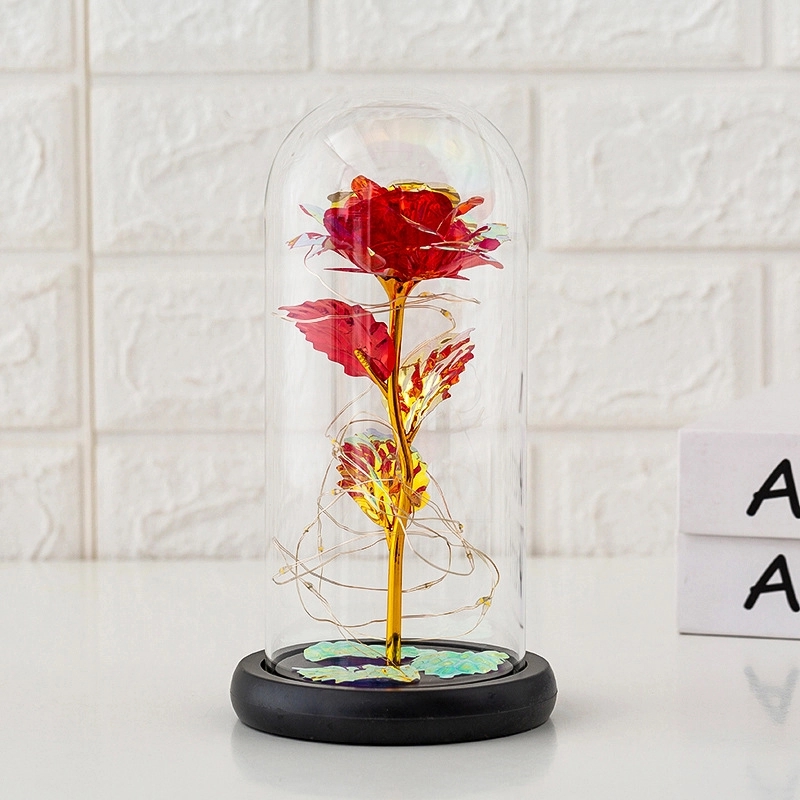 Colorful Artificial Rose Gift W/ Led String Lights 6