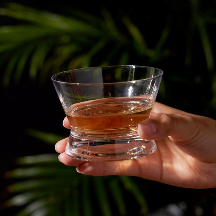 Viski® Raye Crystal Tequila Tasting Glass, set of 2 1