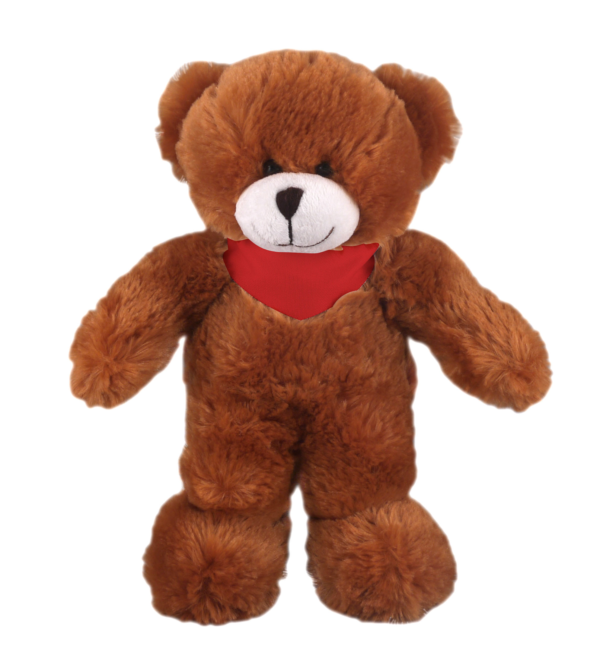 Soft Plush Stuffed Mocha Teddy Bear with Bandana 3