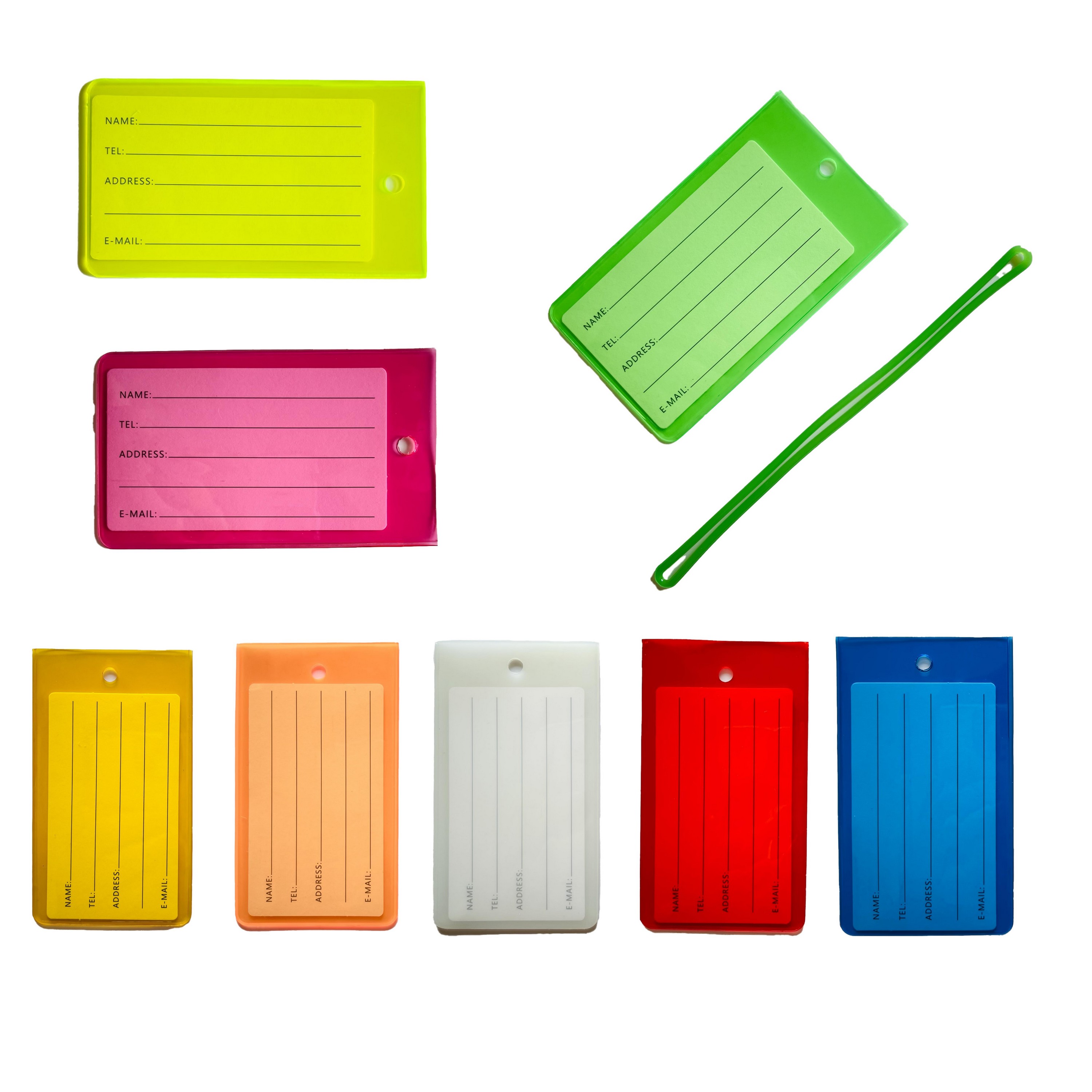 Clear PVC Luggage ID Tags 4
