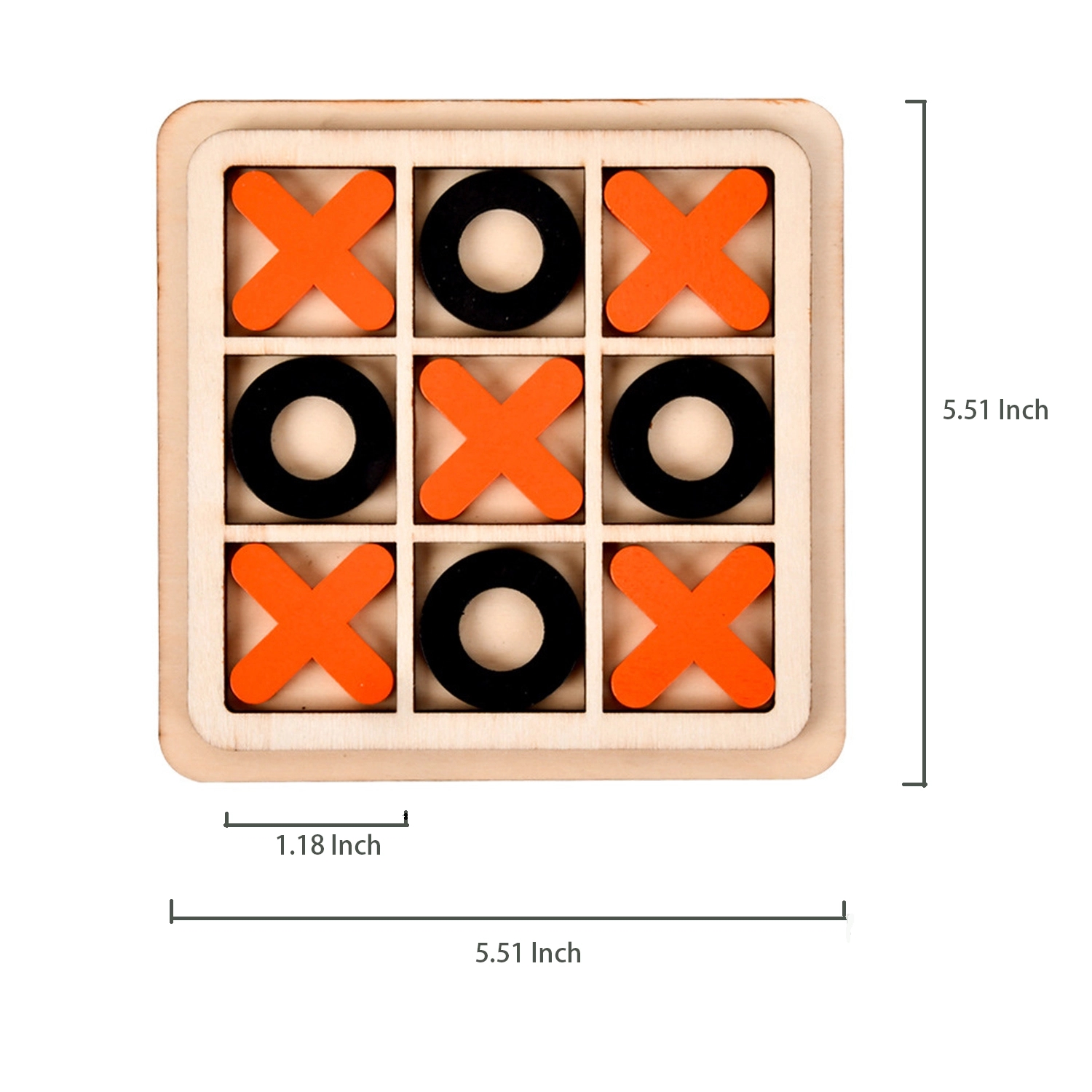 Wooden Tic Tac Toe Game Table Toy 3