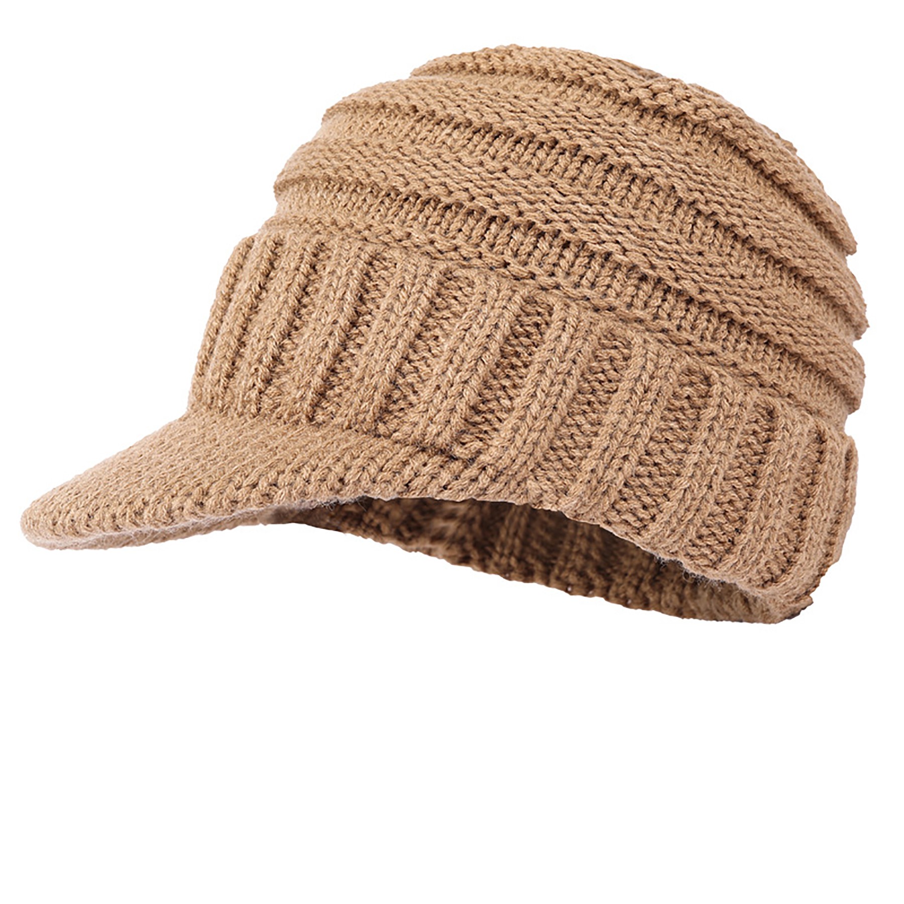 Knit Hat with Brim 3