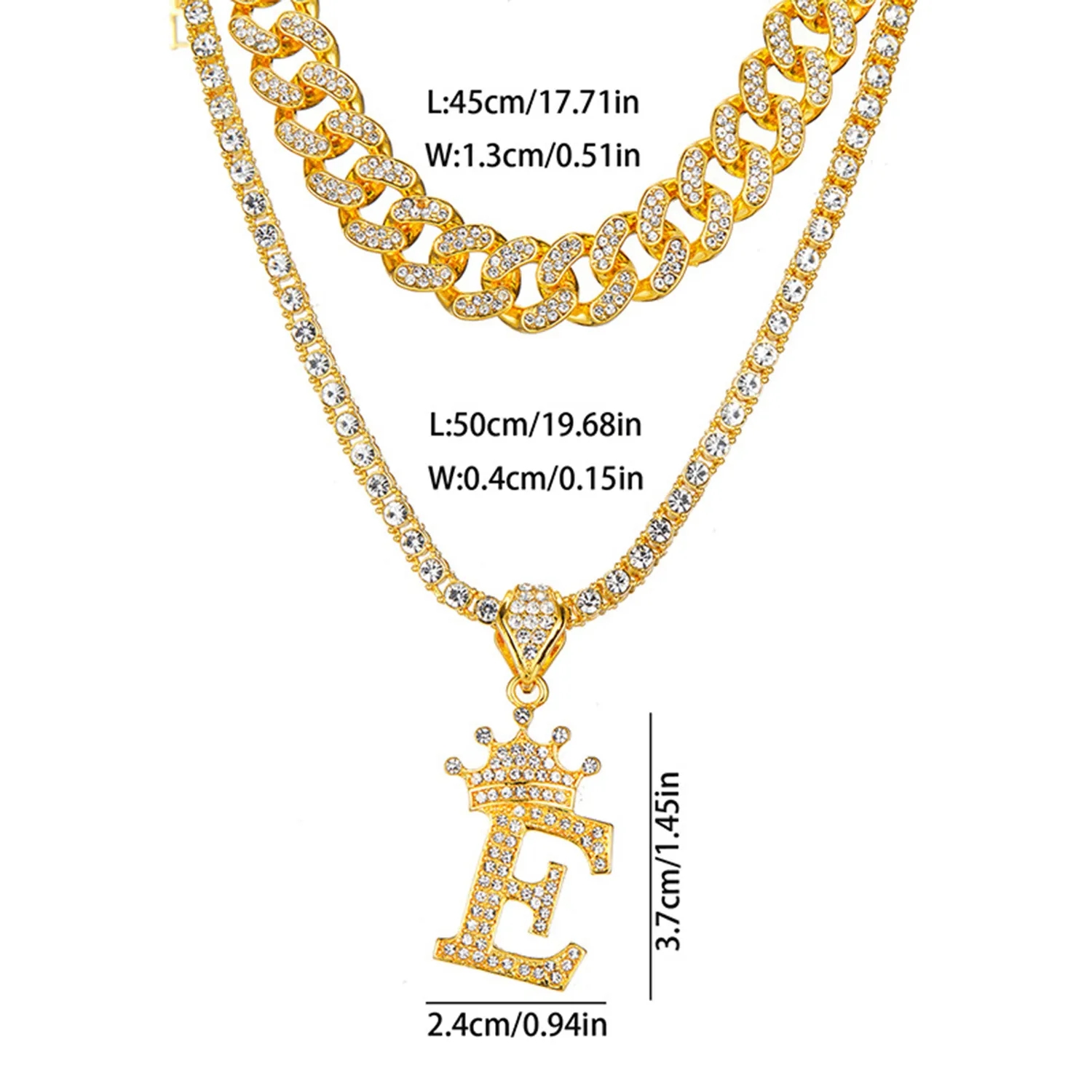 Crown 26 English Pendant Multi Layer Chain Set 8