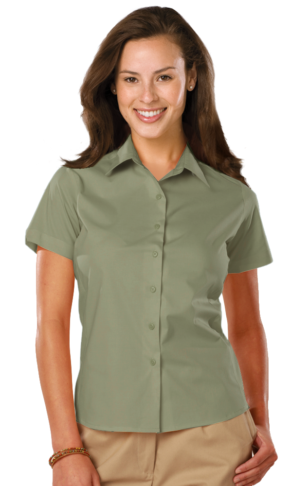 Ladies' Short-Sleeve Stretch Poplin Shirt 1