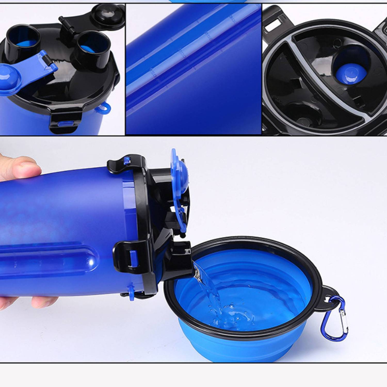Dog Dual Chamber Bottle w/ Collapsible Bowl 2
