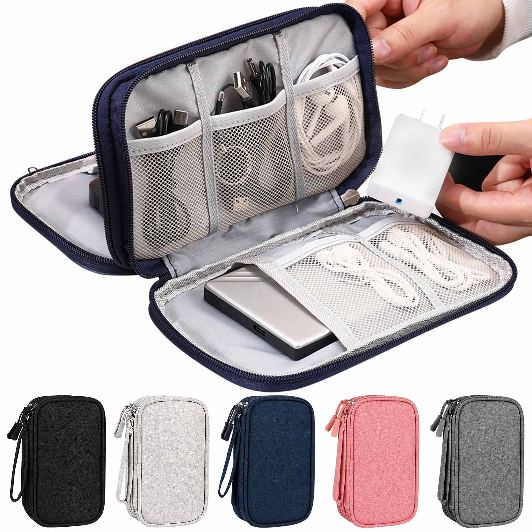 Travel Cable Organizer Pouch Electronic Accessories Case 1