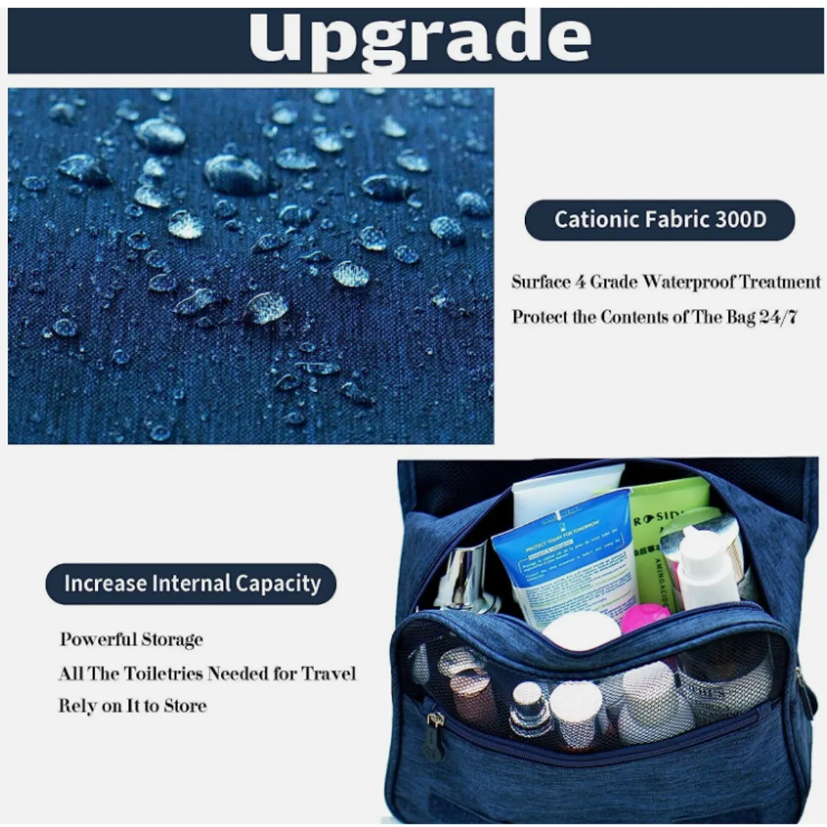 Toiletry Travel Waterresistant Makeup Cosmetic Bag Organizer 8