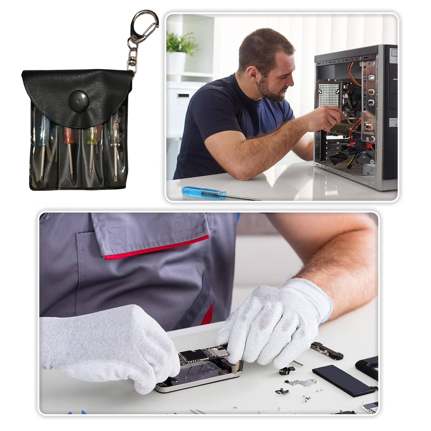 4-Piece Mini Screwdriver Tool Set w/ Storage Pouch 3