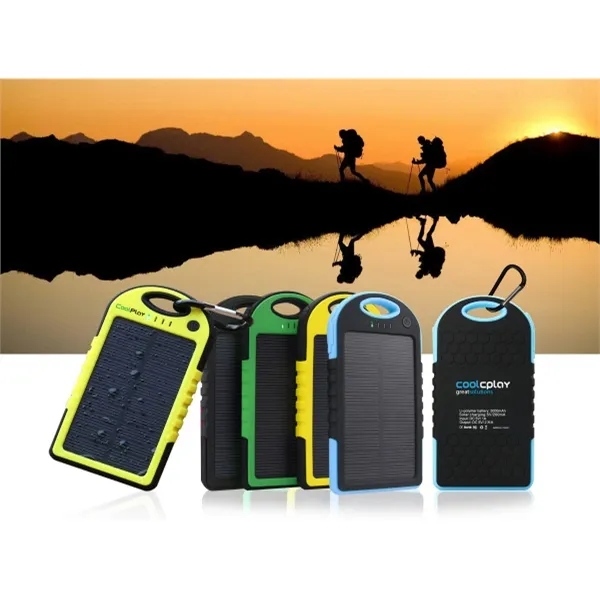 Quick Ship- 5000mah Water Resistant Solar Power Bank 7