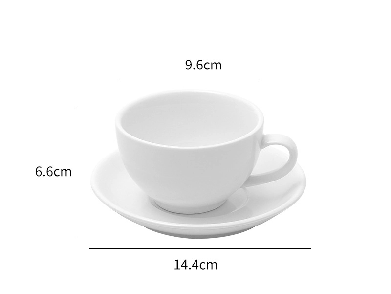 6 Oz Simply White Rim Round Cup And Saucer Set 10