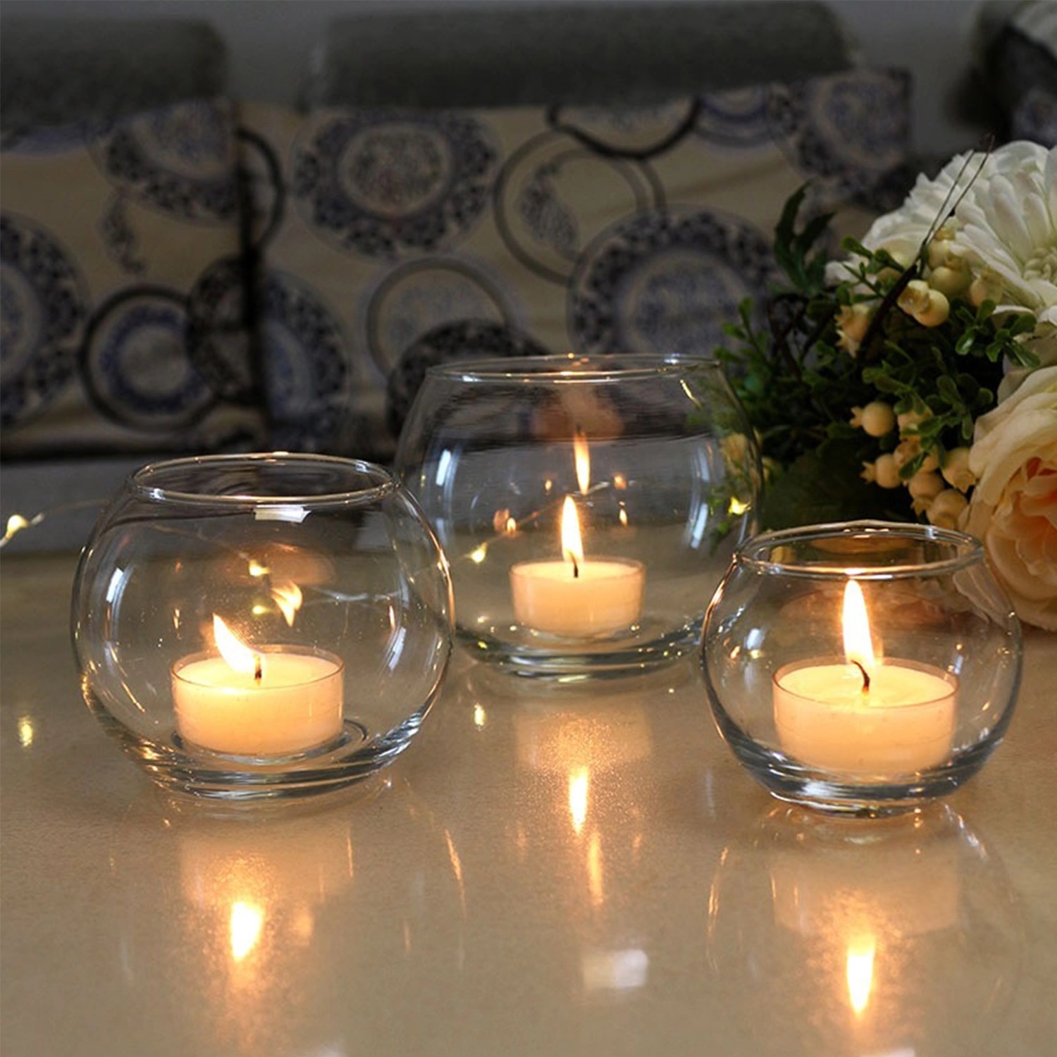 Glass Candle Holder For Tea Lights 5