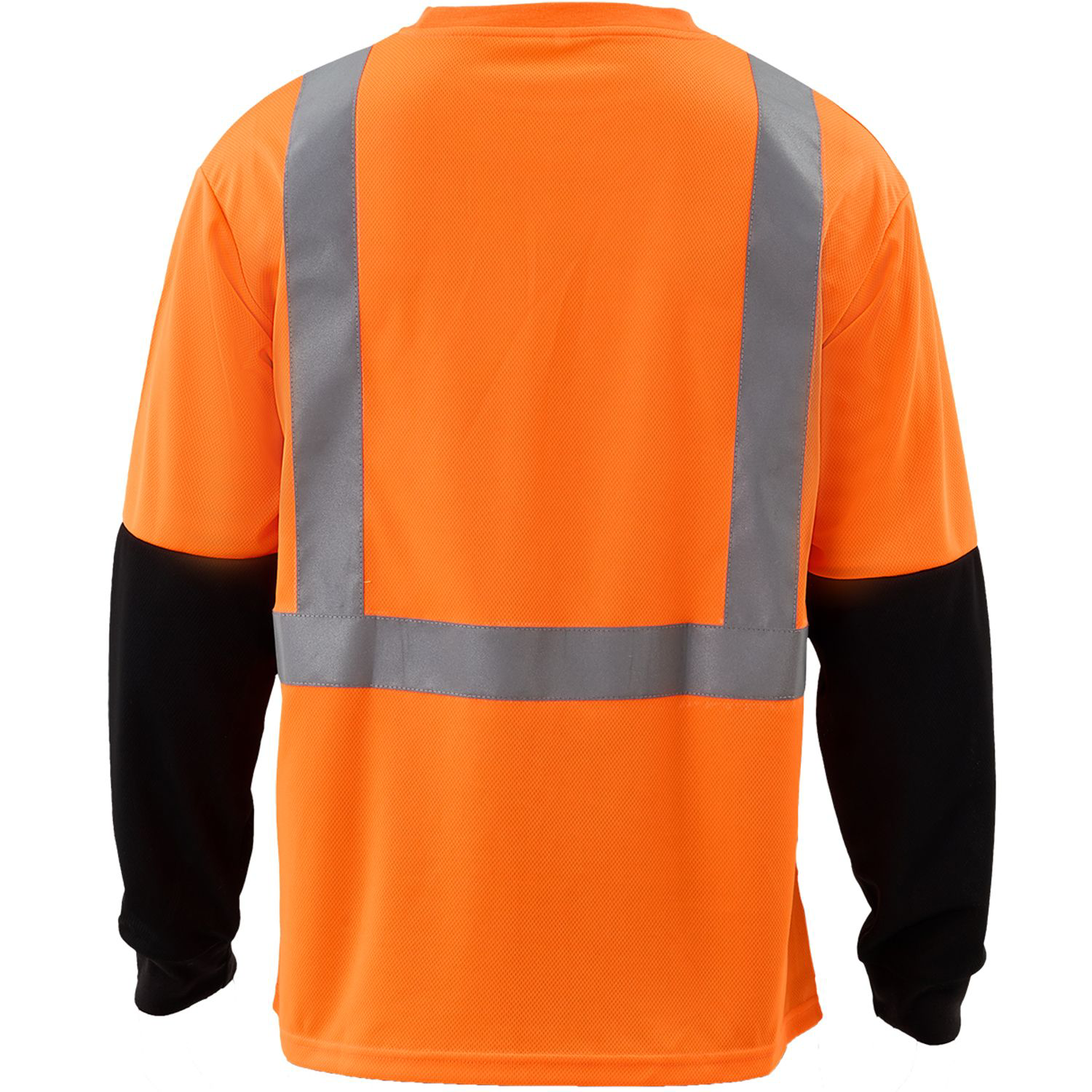 3.8 Oz. Polyester Class 2 Color Block Reflective Tape Safety T-Shirt with Pocket 4