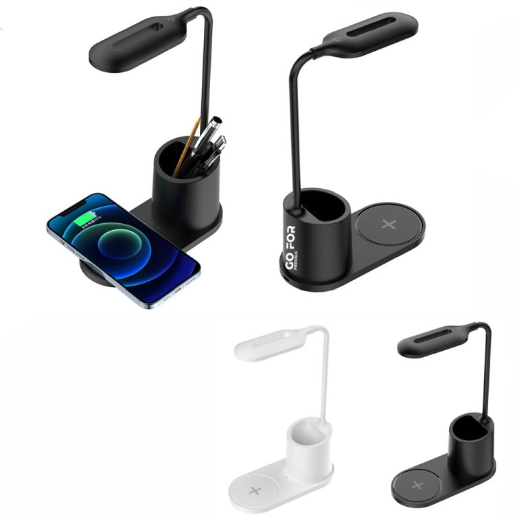 Desk Lamp With Wireless Charger and Pen Holder 2