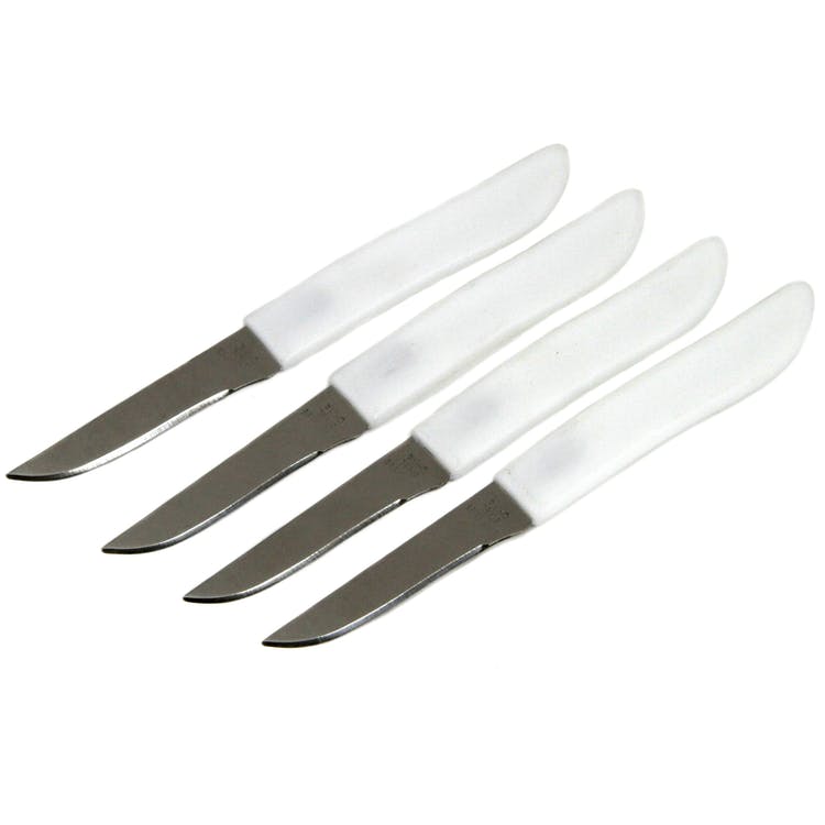 Paring Knives - White 4 Pieces 2.5" 2