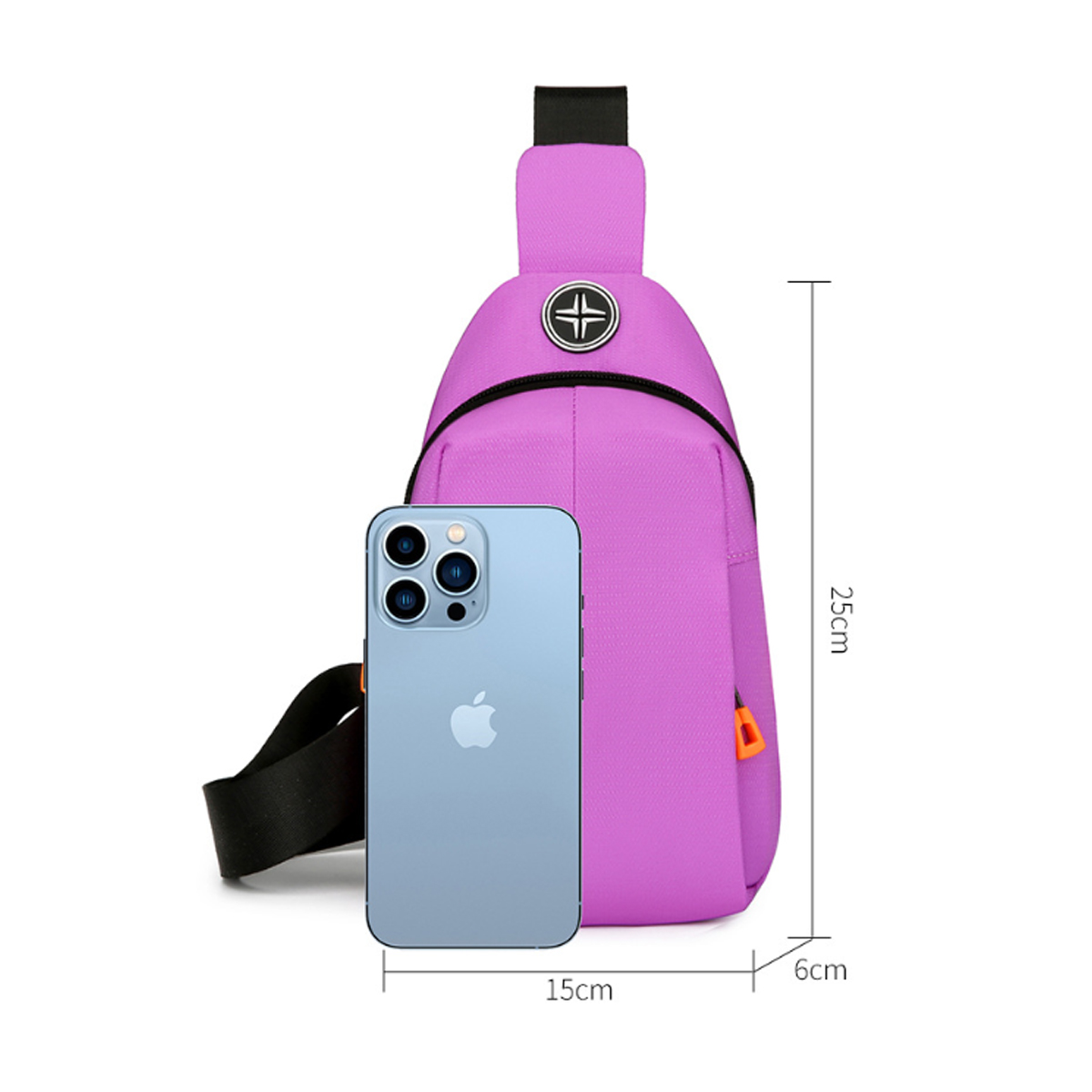 Travel Outdoor Crossbody Sling Bag w/ Headphone Jack 5