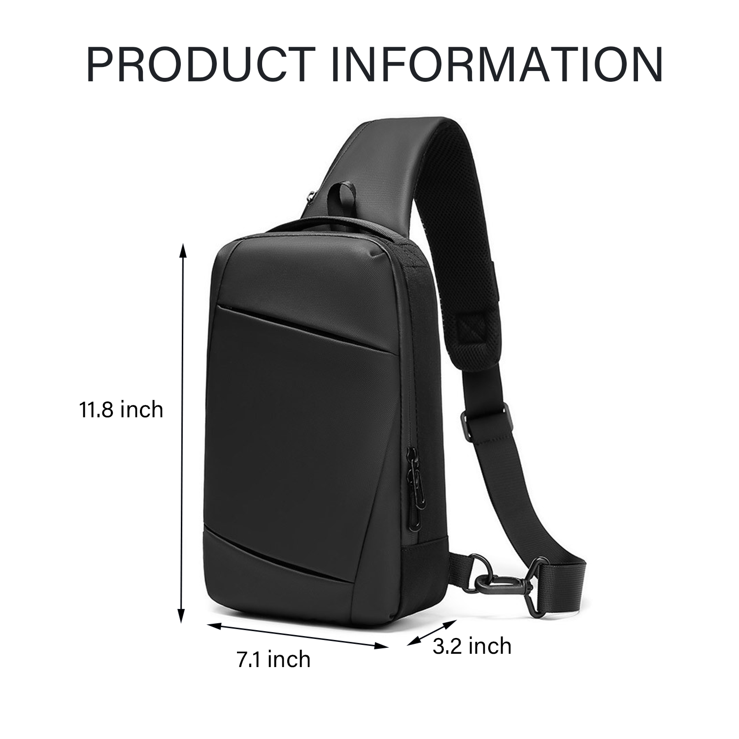 Large Capacity Oxford Spun Waterproof Crossbody Bag 2