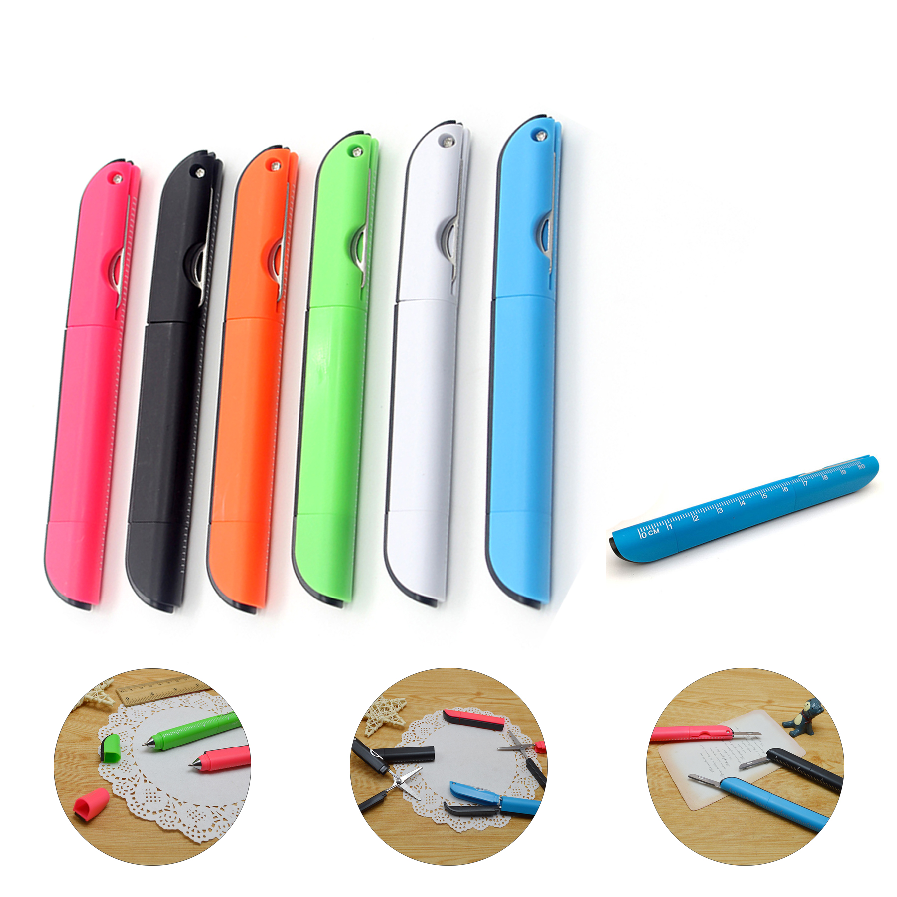 4-in-1 Multifunctional Ballpoint Pen with Ruler 1
