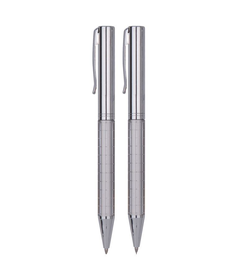 Union Printed - Executive Heavy Metal Barrel Pen & Pencil Set 5